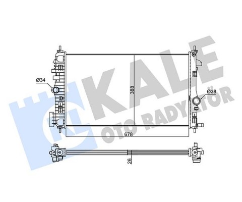 RADYATÖR INSIGNIA 2.0 CDTI 08 AC /- MEK 680x379x26 AL/PL/BRZ