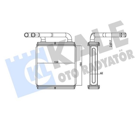 KALORİFER RADYATÖRÜ HYUNDAI H100 2.5L D4BA PANELVAN 94-00 - ALEMİNYUM