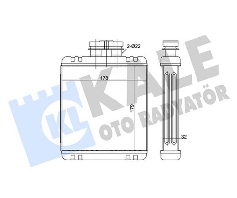 KALORİFER RADYATÖRÜ POLO-IBIZA IV-FABIA-CORDOBA-1.2 12V-1.4 16V1.6 16V-1.4TDI-1.9TDI