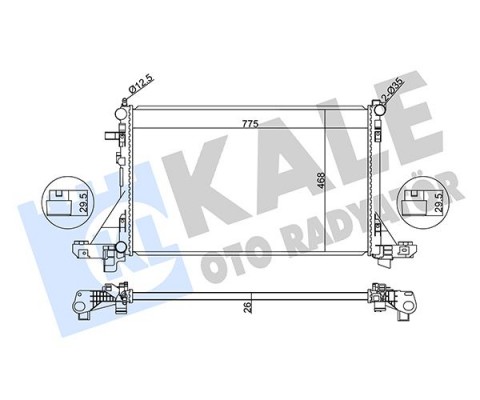 RADYATÖR MASTER III-MOVANO B 2.3DCI-CDTI 10 KLİMALI 773x469x26 mm