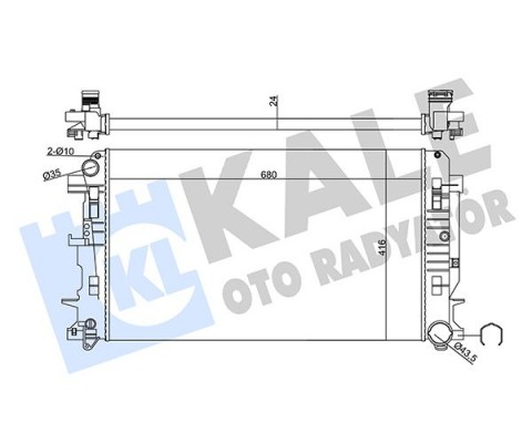 MOTOR SU RADYATORU MERCEDES SPRINTER B906 . VW CRAFTER 30-35-50 680X416X24