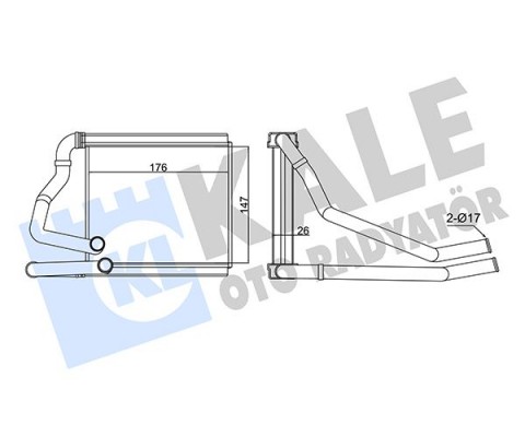KALORİFER RADYATÖRÜ HONDA JAZZ 1.4L L13Z1 GE6 08- / CITY 1.4L L13Z1 GM1 08- - ALEMİNYUM