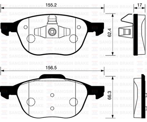 ÖN FREN BALATA MAZDA 3 BK 03-09 / FORD FOCUS II 04-18 / C-MAX 07-19 / KUGA 08- / VOLVO V40 19- / S40 04-12