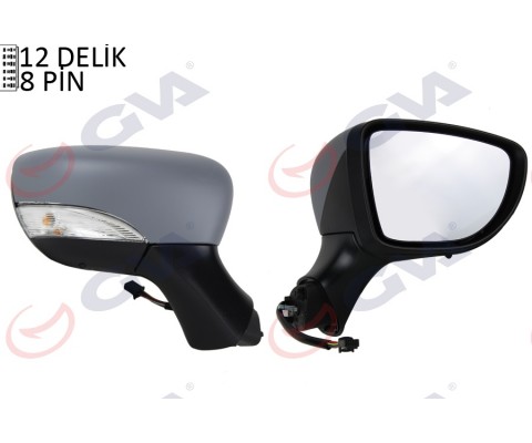 DIŞ DİKİZ AYNASI SAĞ CLIO 12 ELEKTRİKLİ ISITMALI ASTARLI SİNYALLİ SENSÖRLÜ KONVEKS VM-6126EHPSR