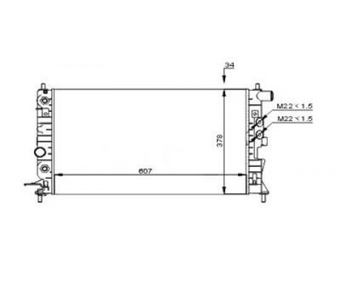 RADYATÖR VECTRA B AC KLİMASIZ MEK OTOM 607x374