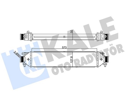 TURBO RADYATÖRÜ INTERCOOLER BRAVO 07 PUNTO 1.4TJET-1.6DMTJ-1.9 DMTJ 05 199A8.000 572x127x50