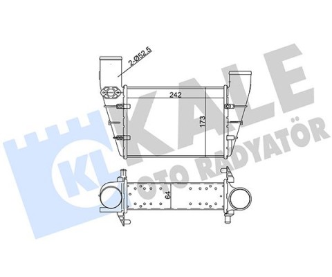 TURBO RADYATÖRÜ INTERCOOLER PASSAT-A4-A6 1.8T 1.9TDI 0005 240.8X166.2X67 AL-PL-BRZ
