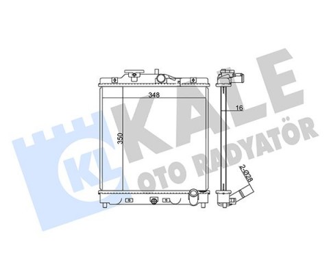 RADYATÖR CIVIC V-VI-CRX III AL/PL/BRZ 350x348x17