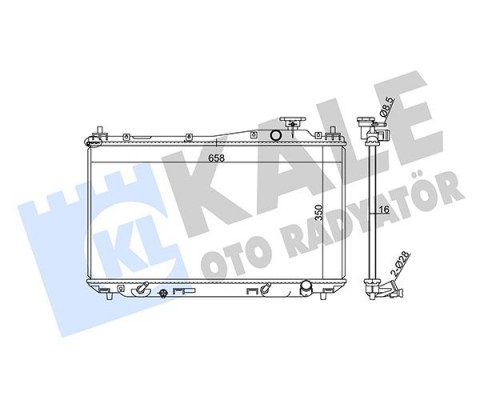 RADYATÖR CIVIC VII OTOMATİK AL/PL/BRZ 350x658x16