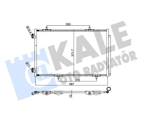 KLİMA KONDENSERİ P301-CITROEN C-ELYSEE 1.2 VTi-1.6 VTi-1.6 HDİ 11/12 587X367X16