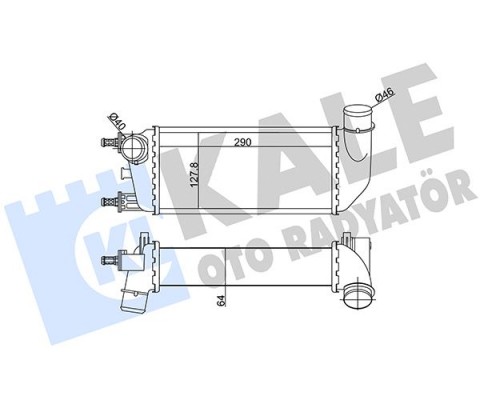 TURBO RADYATÖRÜ INTERCOOLER FIAT 500 1.3 DMTJ 08 FORD KA 1.3 TDCİ 08 AL/PL/BRZ
