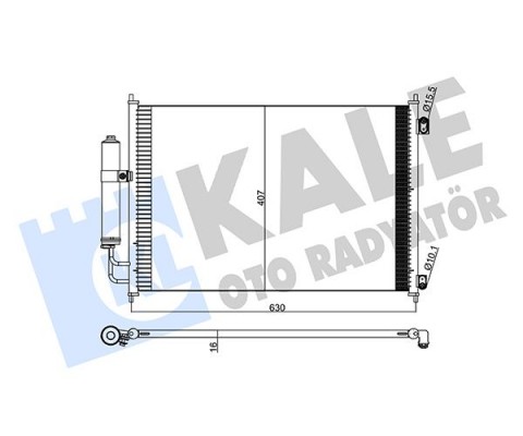 KLİMA KONDENSERİ NISSAN X-TRAİL DİZEL-BENZİN 07 642X388X16 OTO.-MEK. AL/AL
