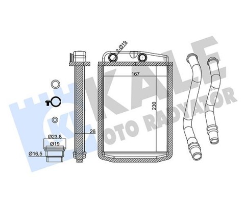 KALORİFER RADYATÖRÜ PEUGEOT BOXER III CITROEN JUMPER FIAT DUCATO III 06 230X163X26