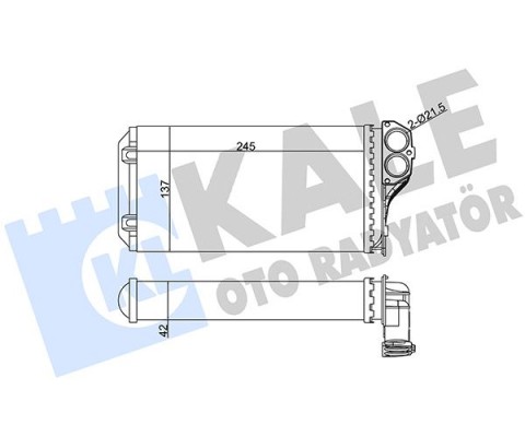 KALORİFER RADYATÖRÜ 307 00 242x135x42 / AC AL/MKNK