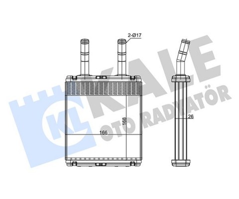 KALORİFER RADYATÖRÜ HYUNDAI ACCENT 1.3L 4G13 95-00 / 1.5L G4EK 95-00 / ADMIRE 1.3L G4EA 01-05 / GETZ 1.3L G4EA 03-05 / 1.5L D3EA CRDi 02-05 - ALEMİNYUM