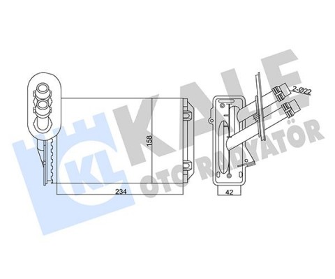 KALORİFER RADYATÖRÜ A3-TT-BORA-GOLF IV-OCTAVIA-TOLEDO II-LEON-1.61.9TDI-2.3 V5-2.8 V6- 234x156x42