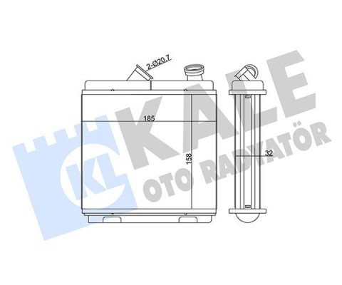 KALORİFER RADYATÖRÜ BRAZİNG ASTRA F-CALIBRA A-VECTRA A ŞAŞI 174x174x42