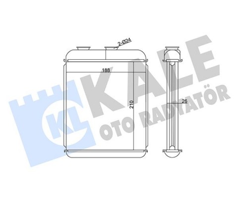 KALORİFER RADYATÖRÜ BRAZİNG ASTRA F-ASTRA G-ASTRA H YÜZÜKLÜ MEK OTOM 208x183x26