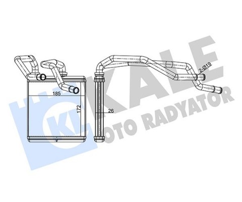 KALORİFER RADYATÖRÜ NISSAN QASHQAI 1.6L HR16DE J10 06-13/ 2.0L MR20DE J10 JJ10 07-12/ 1.5L Dci K9K d izel J10DE 06-13 / X-TRAIL 2.0L M9R T31 dizel 07- / 2.0L MR20DE T31 07- - ALEMİNYUM