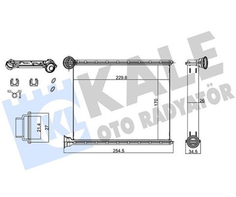 KALORİFER RADYATÖRÜ 308 1.4 16V-1.6 16V 07 C3 1.4VTI 09 KİLİMALI-KİLİMASIZ ARAÇLAR İÇİN
