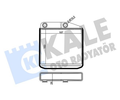 KALORİFER RADYATÖRÜ CORSA D 06 CORSA E 14 ADAM 14 MITO-DOBLO III-LINEA-FIORINO-PRATICO- GRANDE PUNTO 1.2-1.3-1.4 268700 BORUSUZ TİP
