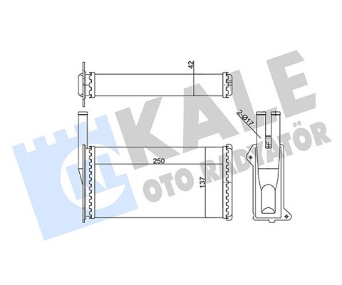 KALORİFER RADYATÖRÜ SIERRA AC KLİMASIZ 249x134x42