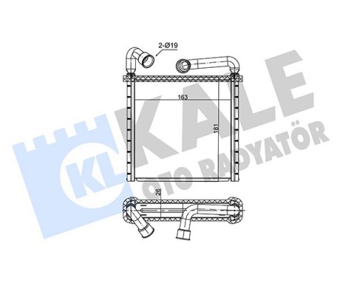 KALORİFER RADYATÖRÜ GOLF 7-PASSAT-TIGUAN-CRAFTER-OCTAVIA-SUPERB-ATECA-Q3 13 164X167X26