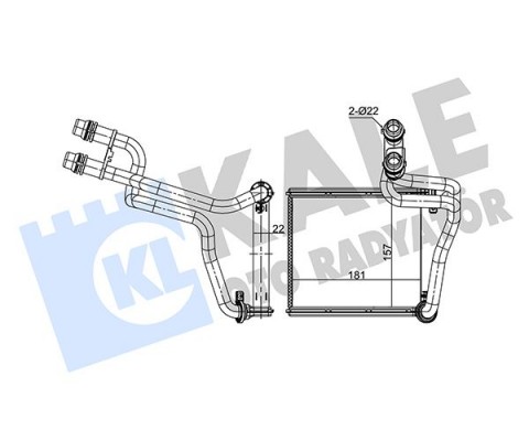 KALORİFER RADYATÖRÜ BORULU GOLF VI -JETTA IV-1.2TSI-1.4TSI-1.6-2.0TDI 181x157x22