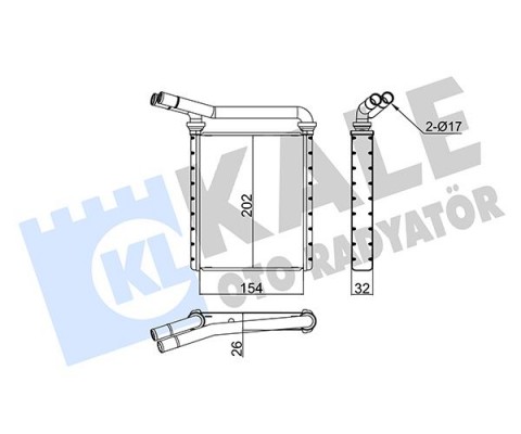 KALORİFER RADYATÖRÜ TOYOTA AURIS. COROLLA 1.4L NDE150 NDE180 07- 1.6L ZRE151 ZRE181 ZRE185 07- 1.3 3L NRE180 12- / AVENSIS ZRT270 AZT270 ADT270 09- - ALEMİNYUM
