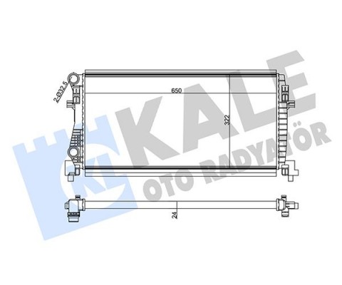 RADYATÖR GOLF VII-A3-LEON-OCTAVIA 1.2 TFSİ-1.6 TDİ 13 650x322x23 MRK/OTOM