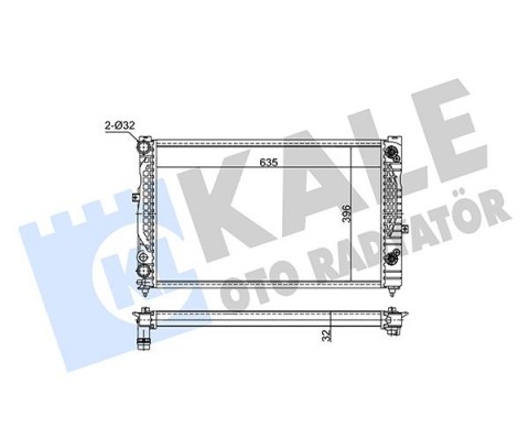 RADYATÖR PASSAT 96-00 A4 95-01 A6 00-05 ADP-AHL-ANA-ARM AC KLİMASIZ MEK OTOM 630x412x34