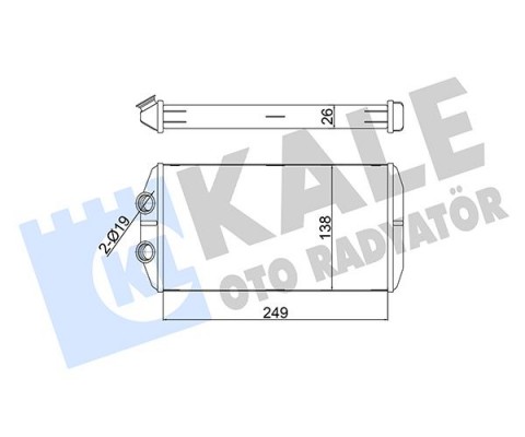 KALORİFER RADYATÖRÜ P301-CITROEN ELYSEE 250X130X26
