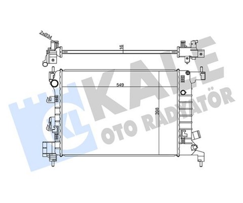 RADYATÖR CHEVROLET AVEO 1.2 1.4 11 MT 16MM AL/BRZ 549X398X16