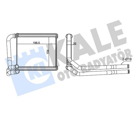KALORİFER RADYATÖRÜ HYUNDAI BLUE 1.4L G4LC benzinli 11- 1.6L G4FC benzinli 11- 1.6L D4FB CRDi di zel 11- - ALEMİNYUM