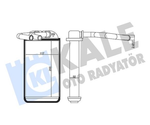 KALORİFER RADYATÖRÜ HONDA CIVIC 1.6L B16A2 EK4 160hp 96-98 - ALEMİNYUM