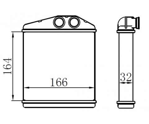 KALORİFER RADYATÖRÜ BRAZİNG CORSA C-TIGRA TWINTOP 1.2-1.4-1.8-1.3CDTI-1.7CDTI 00 160x165x32