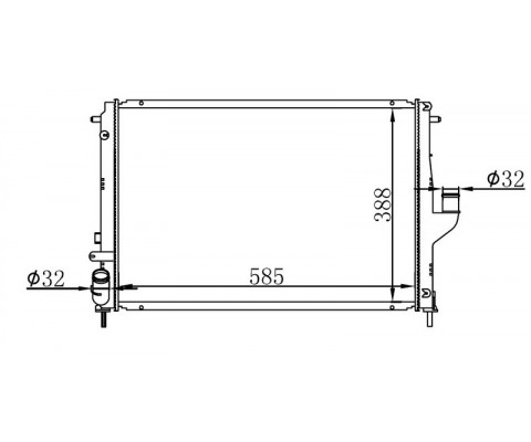 RADYATÖR BRAZİNG DACIA DUSTER 10 LOGAN 05 1.5 DCİ Mek.Şanz. / AC 585x408x26