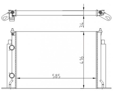 RADYATOR MECHANİCAL MT 585 416 34 STİLO 1.9D 2001 61885A