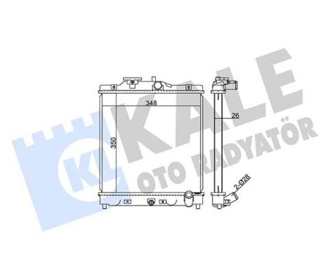 RADYATÖR CIVIC V-VI-HRV AL/PL/BRZ 350x348x26