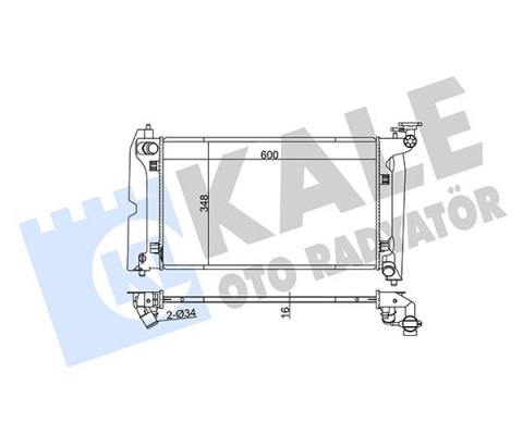 RADYATÖR AVENSIS-COROLLA 1.4-1.6 VVTİ AL/PL/BRZ 600x348x16