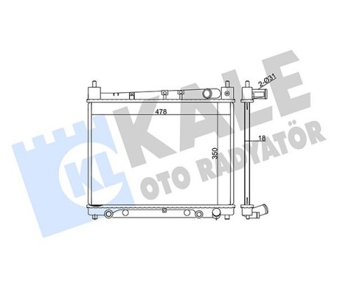 RADYATÖR YARIS-YARIS VERSO AL/PL/BRZ 350x478x16