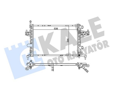 RADYATÖR CORSA C-COMBO-TIGRA 1.0-1.2-1.2 16V-1.4-1.4 16V AC KLİMASIZ MEK 538x348x23 1300236-9201955-25555161-24445162