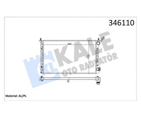 RADYATÖR DOBLO-DOBLO CARGO 1.4 10/05 1.6-1.9D 01 MEK AC AL/PL/BRZ