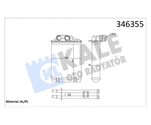 KALORIFER RADYATORU FIAT 500C FIAT 500 FIAT 500L PANDA FORD KA 1.2 1.3 1.4