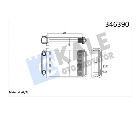 KALORİFER RADYATÖRÜ OPEL ASTRA J ASTRA J GTC 10 ASTRA K-ZAFIRA TOURER C 15