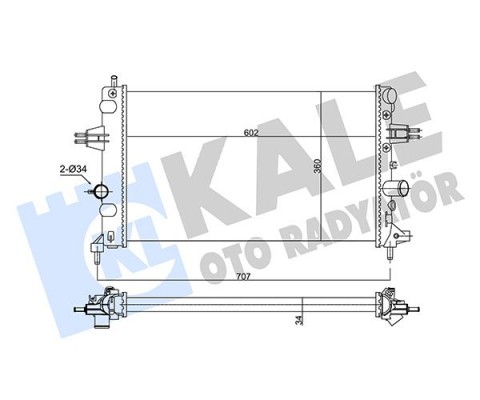 RADYATÖR ASTRA G 1.6 Z16XEP AC MEK 600x375x26