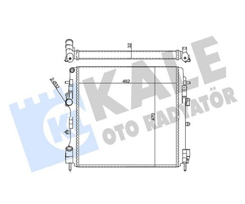 RADYATÖR KNG 1.5DCI-1.2-1.6 16V-1.9DCI AC KLİMASIZ MEK 470x460x27