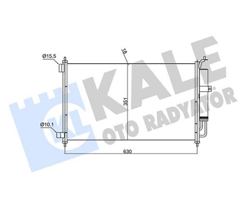 388300 KLİMA KONDENSERİ NOTE-MICRA III-MICRA C C-JUKE-TIIDA AL/AL 630x348x16