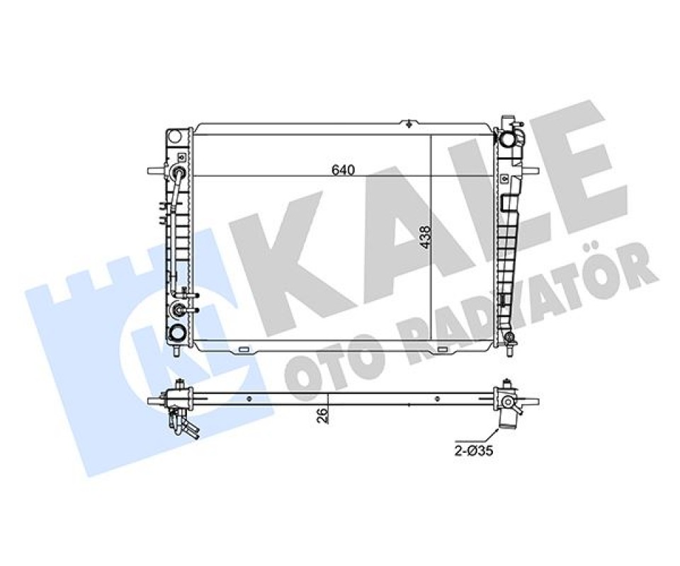 RADYATÖR HYUNDAI TUCSON-KIA SPORTAGE 04 > 2.0 CRDİ 640x462x18 OTOMATİK