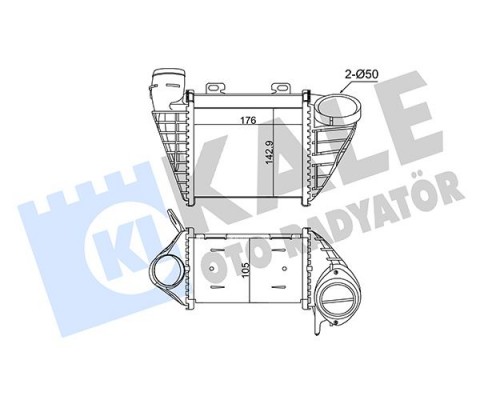 İNTERCOOLER VOLKSWAGEN GOLF III-GOLF IV-VENTO 1.9 TDI 93 >97